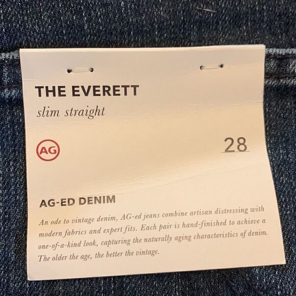 AG Adriano Goldschmied denim jeans The Everett Slim straight Size 28 NWT - Picture 11 of 12